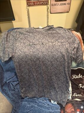 Men's Short Sleeve Heathered Blue Gray Tee
